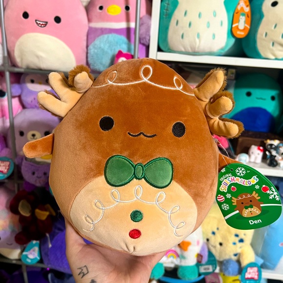 Squishmallows Toys Den 8 Gingerbread Axolotl Christmas Squishmallow